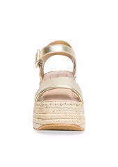 Bernardo Mallorca Leather Platform Espadrille