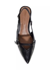 Bernardo Marietta Leather Kitten Heel Pumps