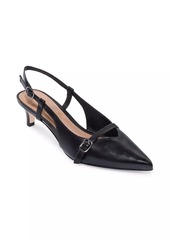 Bernardo Marietta Leather Kitten Heel Pumps