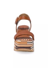 Bernardo Marley Leather Platform Sandals