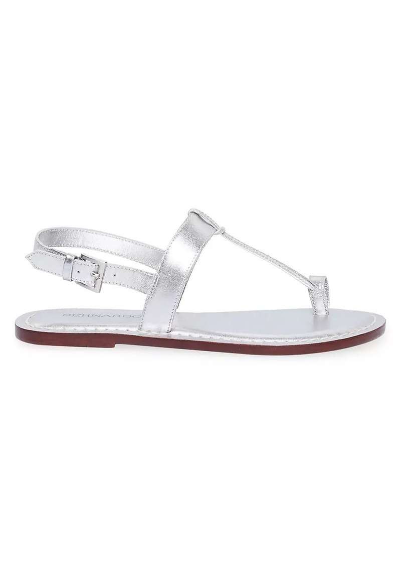 Bernardo Maverick 2 Metallic Leather Toe Ring Sandals