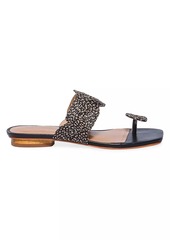 Bernardo Palermo Raffia Slip-On Sandals