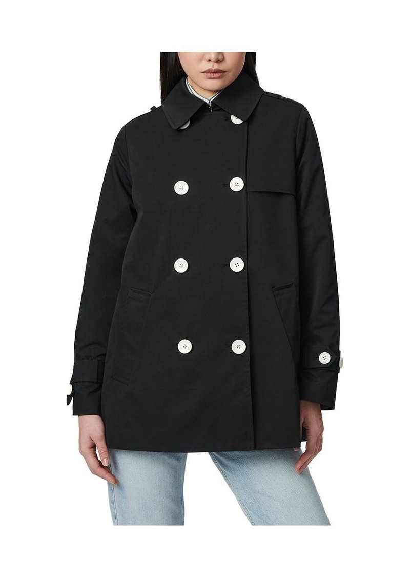 Bernardo Short Swing Trench Coat - Black