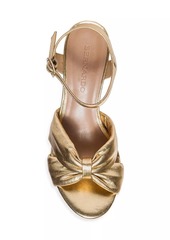 Bernardo Veronika Metallic Leather Platform Sandals