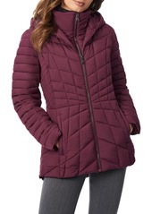 Bernardo Micro Touch Water Resistant Quilted Jacket in Fig at Nordstrom