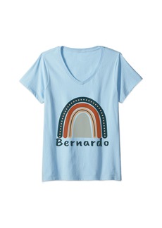 Womens Bernardo T-Shirt Bernardo Name Birthday Shirt Gift Personali V-Neck T-Shirt