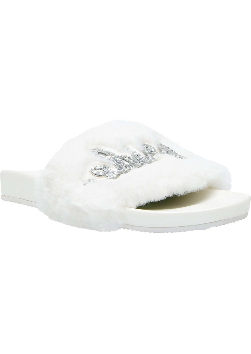 Betsey Johnson Alice Womens Bride Glitter Pool Slides