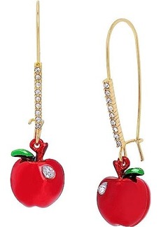 Betsey Johnson Apple Dangle Earrings