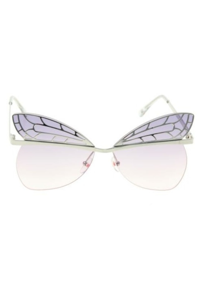 Betsey Johnson 61mm Butterfly Gradient Sunglasses