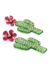 Betsey Johnson Acetate Cactus Drop Earrings - Multi