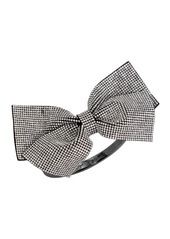 Betsey Johnson Faux Stone Pave Bow Bangle Bracelet - Crystal/Hematite