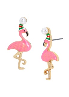 Betsey Johnson Flamingo Stud Earrings