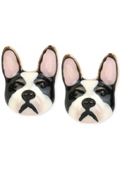 Betsey Johnson Gold-Tone Bulldog Earrings
