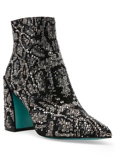 Betsey Johnson Kris Rhinestone Booties - Snake