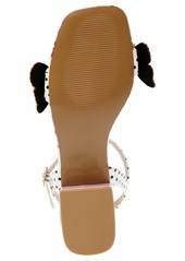 Betsey Johnson Women's Lotty Butterfly Block-Heel Sandals - Black Butterfly
