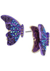 Betsey Johnson Two-Tone Pave Butterfly Stud Earrings