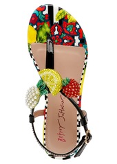 Betsey Johnson Women's Aniston Fruit Flat T-Strap Sandals - Berry Multi