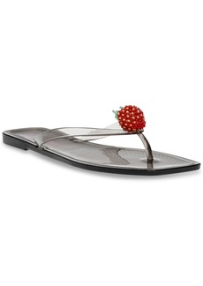 Betsey Johnson Women's Berry Novelty Jelly Flip Flop Sandals - Black