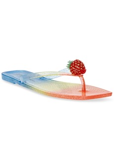 Betsey Johnson Women's Berry Novelty Jelly Flip Flop Sandals - Rainbow