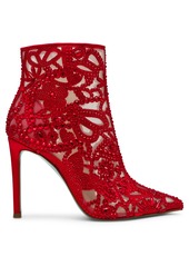 Betsey Johnson Women's Bolt Rhinestone Booties - Red