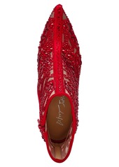 Betsey Johnson Women's Bolt Rhinestone Booties - Red