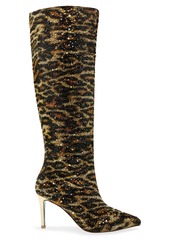 Betsey Johnson Women's Brea Rhinestone Tall Boots - Leopard