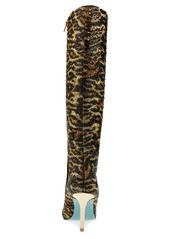 Betsey Johnson Women's Brea Rhinestone Tall Boots - Leopard