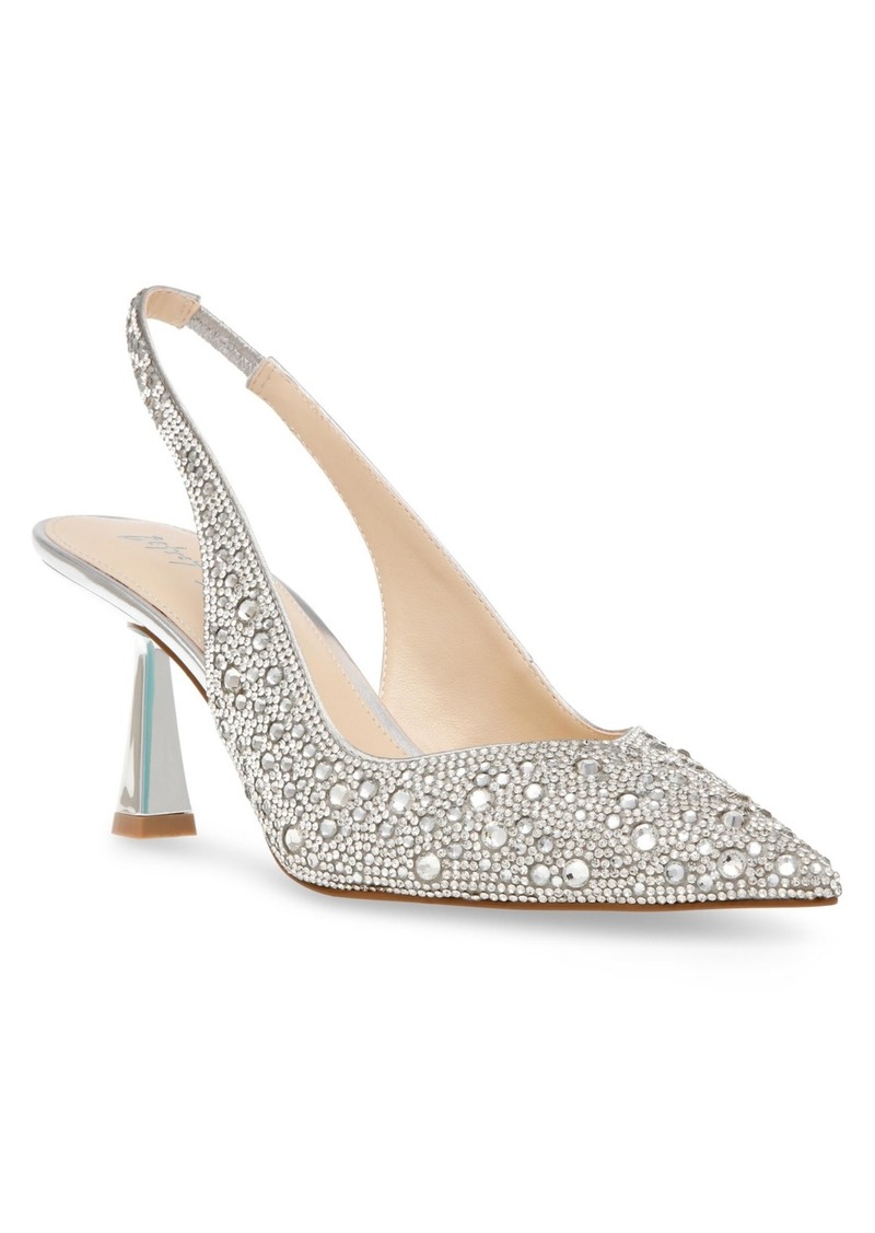 Betsey Johnson Women's Clark Slingback Evening Pumps - Silver