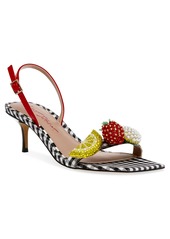 Betsey Johnson Women's Colson Fruit Kitten-Heel Dress Sandals - Berry Multi