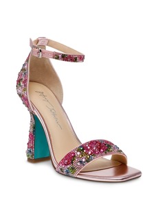 Betsey Johnson Women's Dani Ankle Strap Evening Sandals - Floral Multi