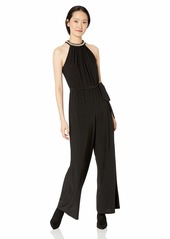 Betsey Johnson Women's Jumpsuit with Pearl Neckline