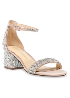 Betsey Johnson Women's Mari Block Heel Evening Sandals - Champagne