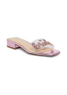 "Betsey Johnson Women's Mint ""Bridesmaid"" Slide Sandals - Pink"