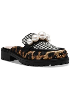 Betsey Johnson Women's Norah Embellished Lug-Sole Slip-On Loafer Flats - Leopard Multi