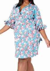 Betsey Johnson Women's Plus-Size Boho Bell Sleeve Dress  18W