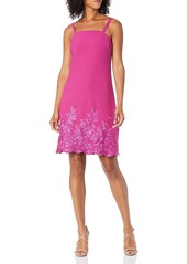 Betsey Johnson Women's Scuba Crepe Embroidered A Line Dress