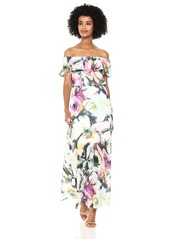 Betsey Johnson Women's Strapless Floral Maxi Dress