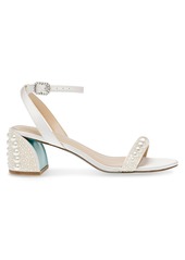 Betsey Johnson Women's Tina Block Heel Dress Sandals - Ivory