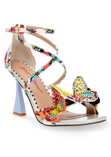 Betsey Johnson Women's Trudie Butterfly Strappy Dress Sandals - White Multi