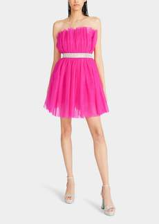Betsey Johnson Betseys Bling Tulle Dress Hot Pink