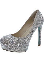 Betsey Johnson Bliss Womens Rhinestone Evening Pumps