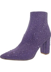 Betsey Johnson Cady Womens Embellished Block Heel Ankle Boots