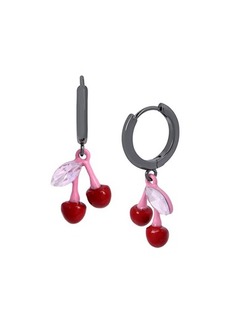 Betsey Johnson Cherry Huggie Earrings
