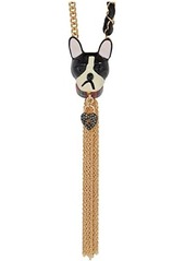 Betsey Johnson Dog Tassel Long Pendant Necklace