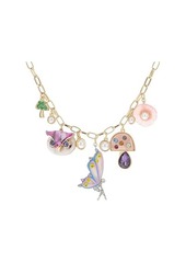 Betsey Johnson Fairy Charm Frontal Necklace