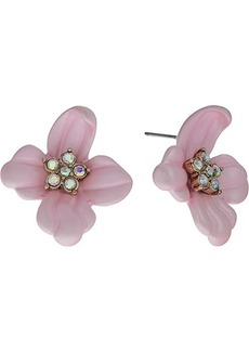 Betsey Johnson Flower Button Earrings