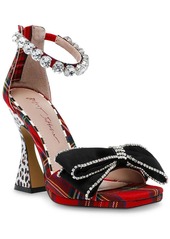 Betsey Johnson Guliana Womens Rhinestone Open Toe Pumps