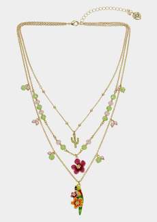 Betsey Johnson Hola To Love Illusion Necklace Multi