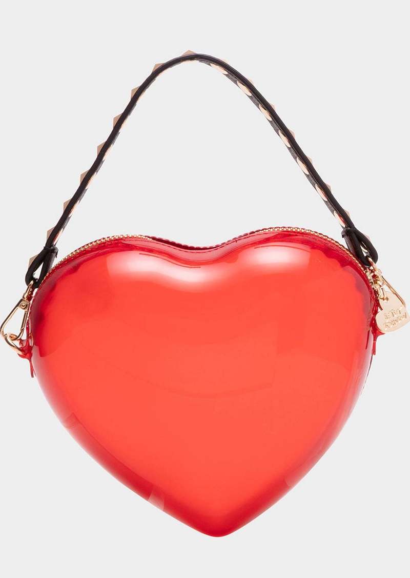 Betsey Johnson Kitsch Heart Beat Crossbody Red