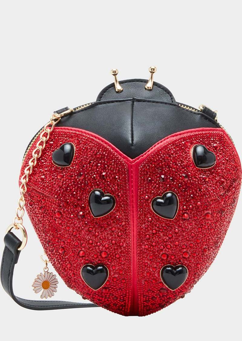 Betsey Johnson Kitsch Lady In Red Crossbody Red